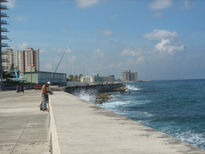 Pescador en malecón