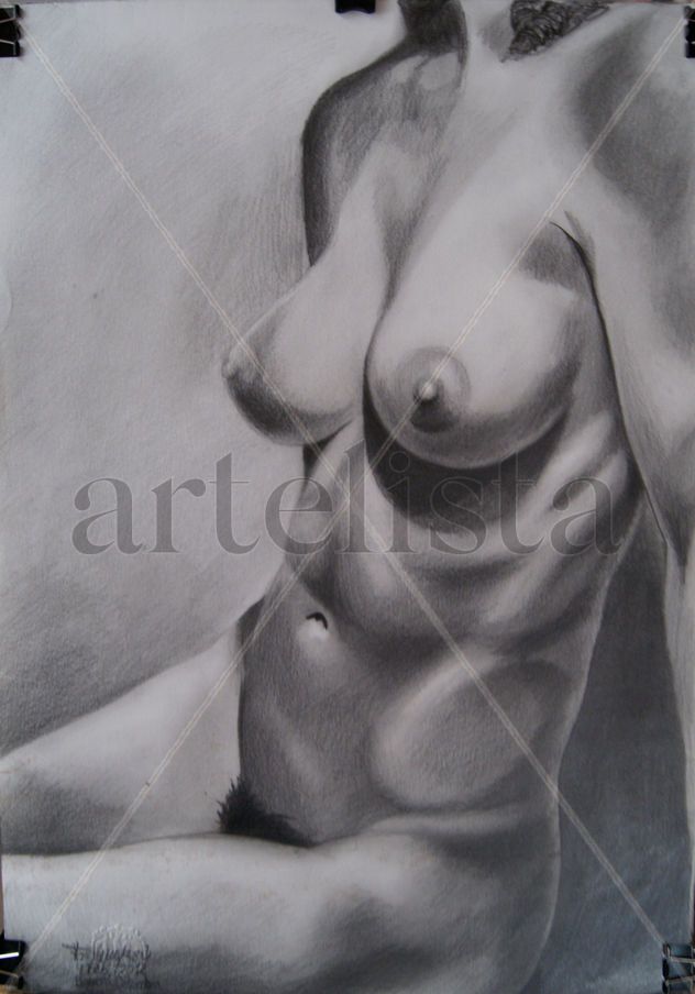 Dibujo Inspirado en Desnudo de Madona