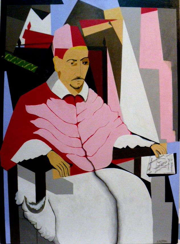 RETRATO CUBISTA DE UN PAPA VELAZQUEÑO