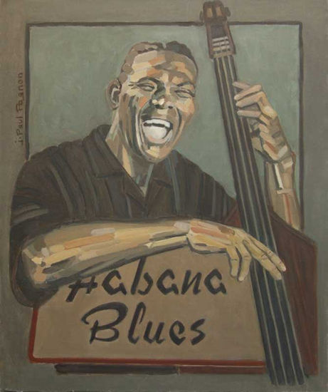 HABANA BLUES Oil Canvas Portrait