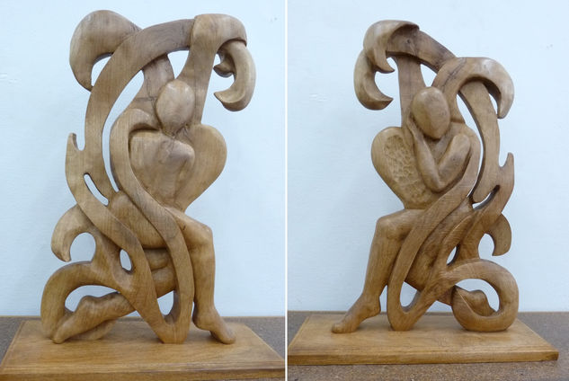 MEDITACION Madera Figurativa