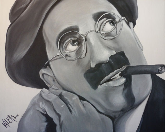 Groucho Marx Acrylic Canvas Portrait