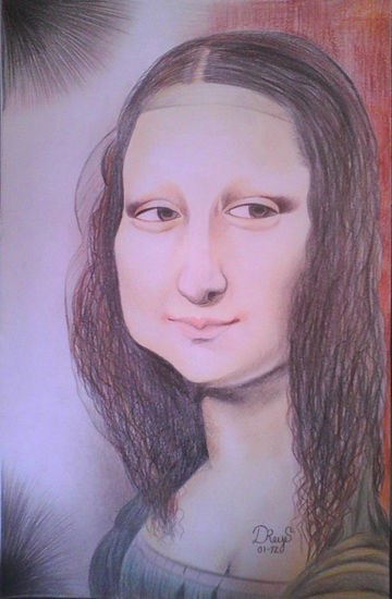 Caricatura Mona Lisa Lápiz