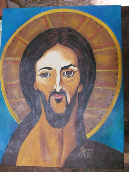 cristo Oil Canvas Figure Painting