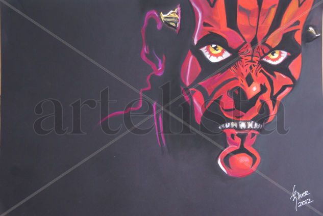 DARTH MAUL LORD Pastel Cartulina Retrato