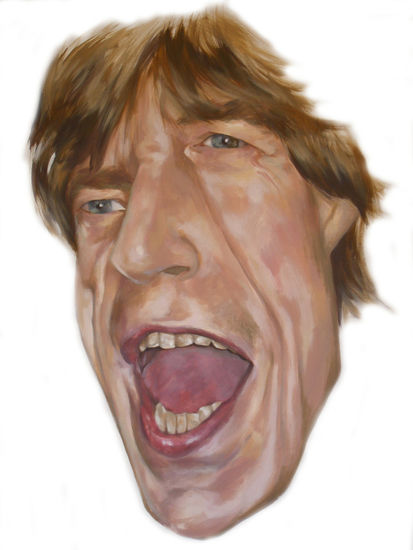 MICK JAGGER Acrylic Canvas Portrait