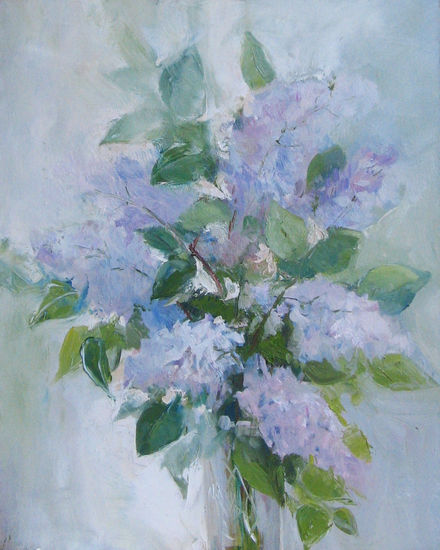 The lilac Oil Canvas Floral Painting