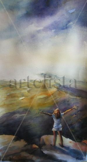 En la cima del mundo Watercolour Paper Landscaping