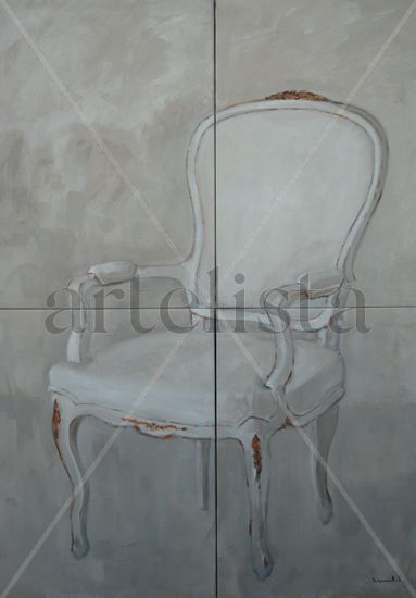 Cadira blanca (4 en 1) Oil Canvas Still Life Paintings