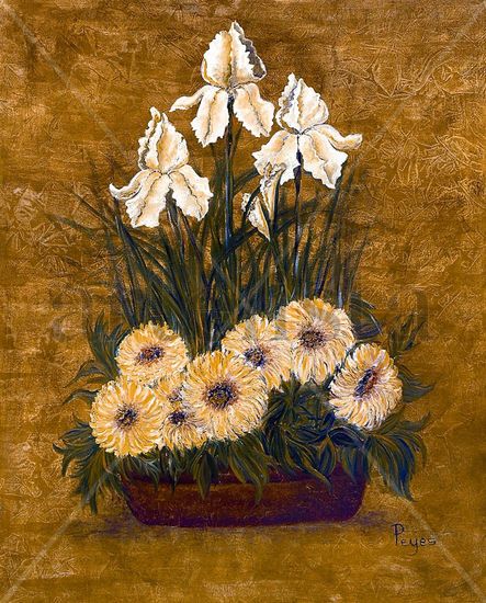 Florero amarillo Oil Canvas Floral Painting