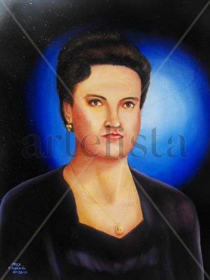 Retrato de Mujer Regiomontana: Teresa Sada. Óleo Lienzo Retrato