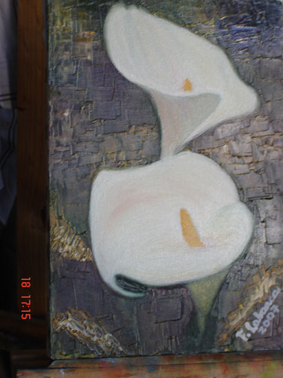 Calas I Oil Canvas Floral Painting