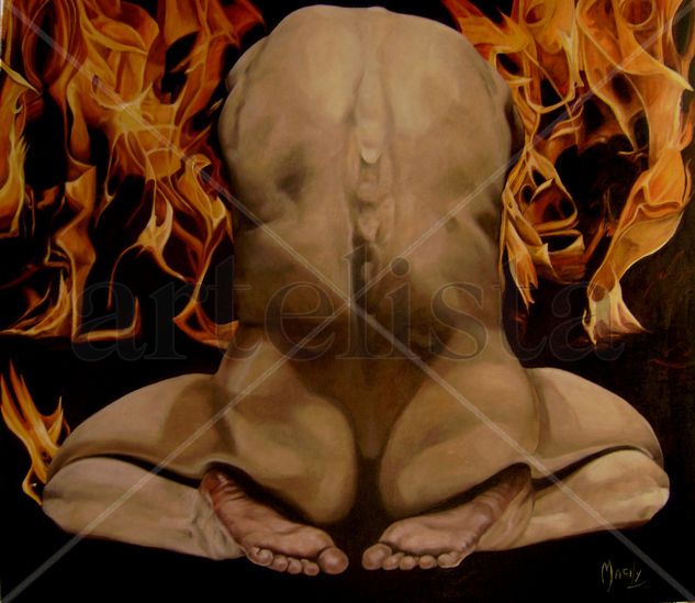 la conciencia Oil Canvas Nude Paintings