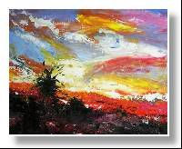 atardecer Oil Panel Landscaping