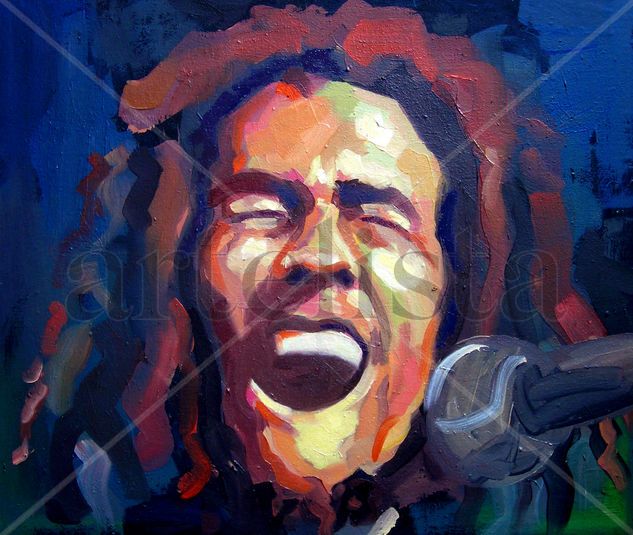 Bob Marley Feel Oil Canvas Portrait