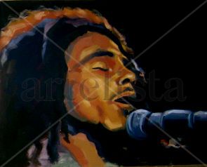 Bob Marley Oil Canvas Landscaping