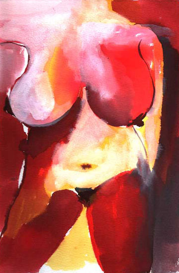 Sin título Watercolour Paper Figure Painting