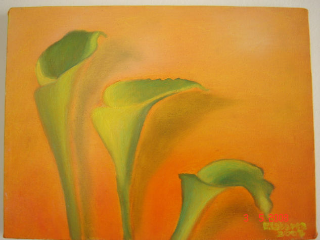 Calas V Oil Canvas Floral Painting