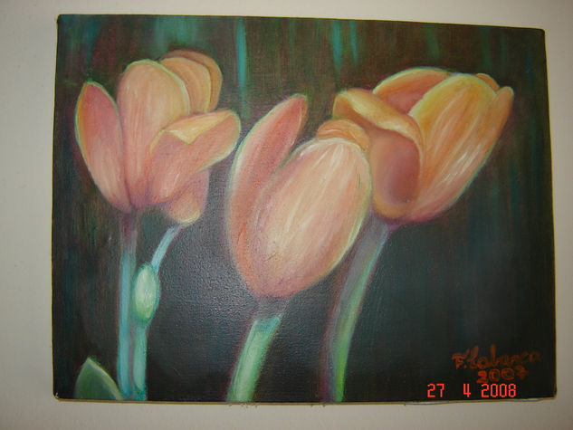 Tulipanes Oil Canvas Floral Painting