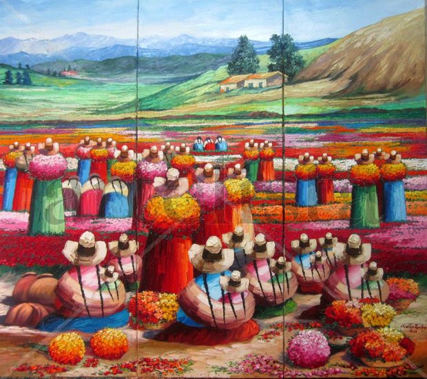 cosechadoras Oil Canvas Landscaping