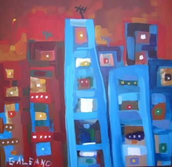 La ciudad Acrylic Canvas Figure Painting