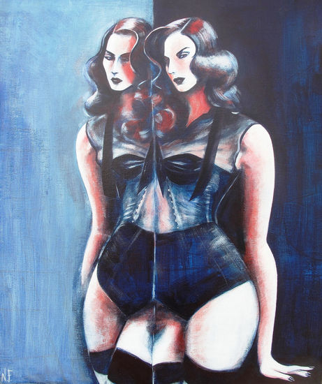 DOUBLE OR NOTHING Acrylic Canvas Figure Painting