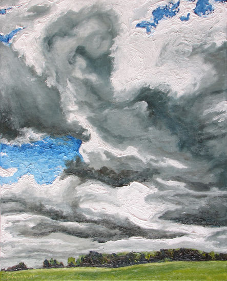 The Wind in the Clouds Oil Canvas Landscaping