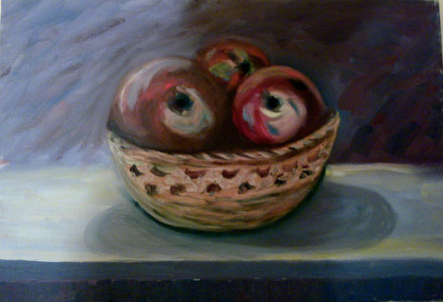 Cesta con manzanas Oil Canvas Landscaping