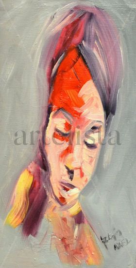 Retrato Oil Panel Figure Painting