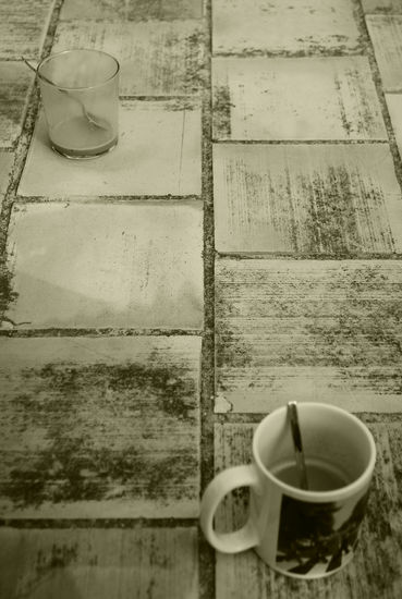 Cafe Still lifes Black and White (Digital)