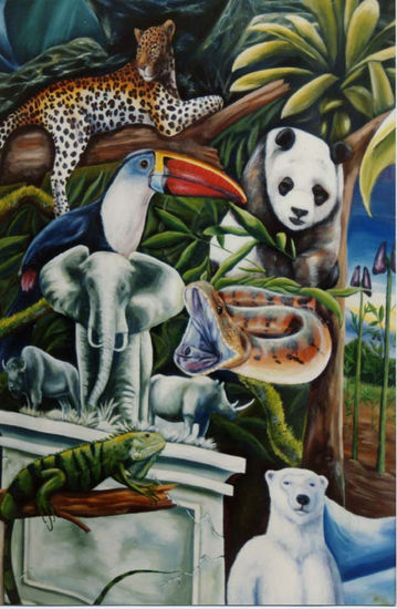 animales en extincion Acrylic Canvas Landscaping