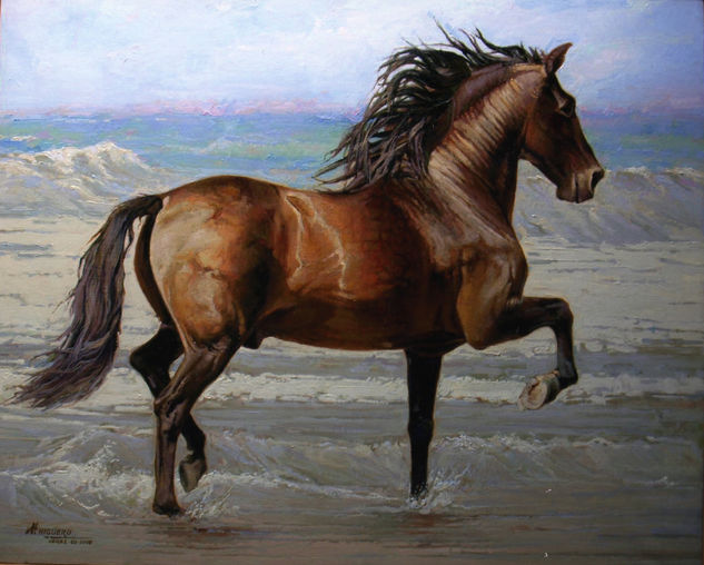 Caballo español Oil Canvas Landscaping