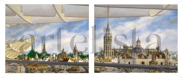 Las Setas de Sevilla Oil Canvas Landscaping