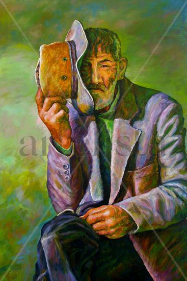 LOCO DE PUEBLO Oil Canvas Figure Painting