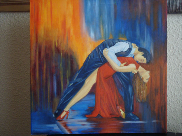 Pasión por el tango 3. Oil Canvas Figure Painting