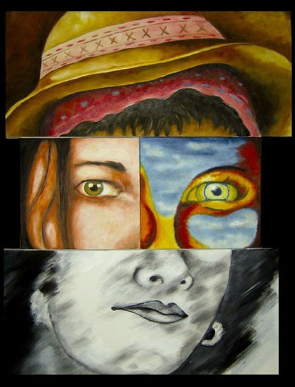 Mundo Eclectico Oil Canvas Portrait