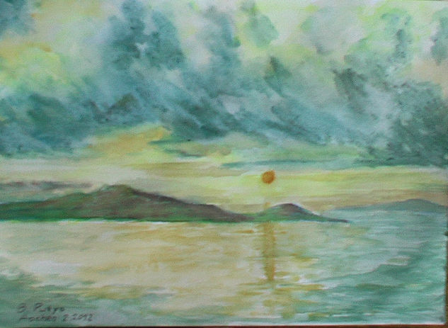 Puesta de sol Watercolour Paper Landscaping