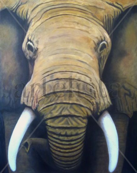 Elefante Oil Canvas Animals