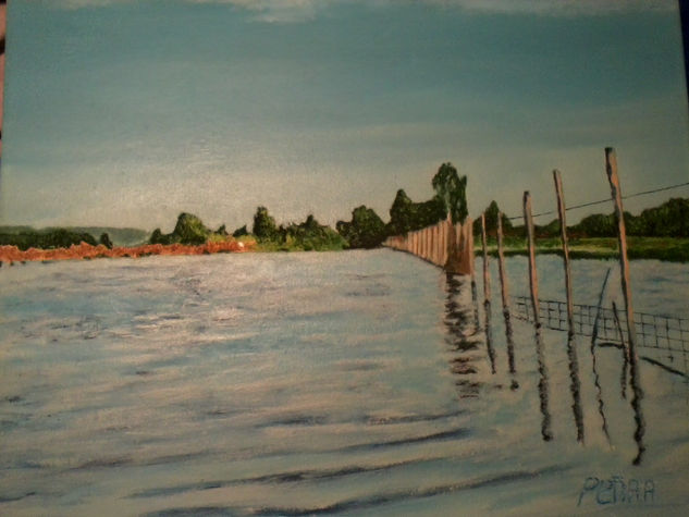 La vega inundada Oil Canvas Landscaping