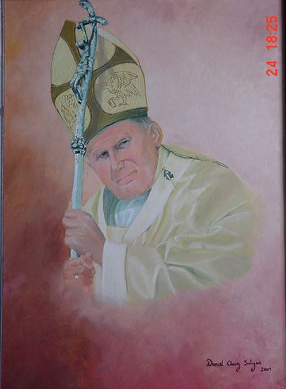 Juan Pablo II Óleo Tela Retrato