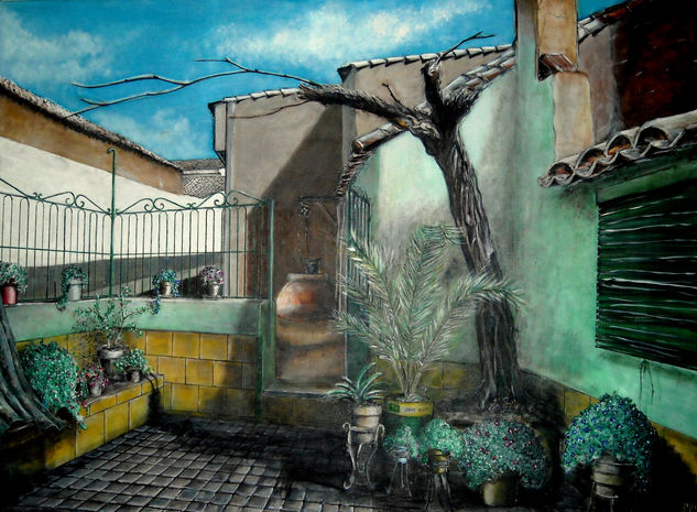 El patio del pueblo Oil Canvas Landscaping