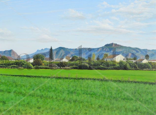 CAMPO DE ALFALFA Óleo Lienzo Paisaje