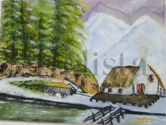 Paisaje en noruega Oil Canvas Landscaping