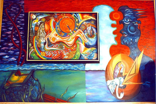 Sirena Media Mixta Lienzo Otros