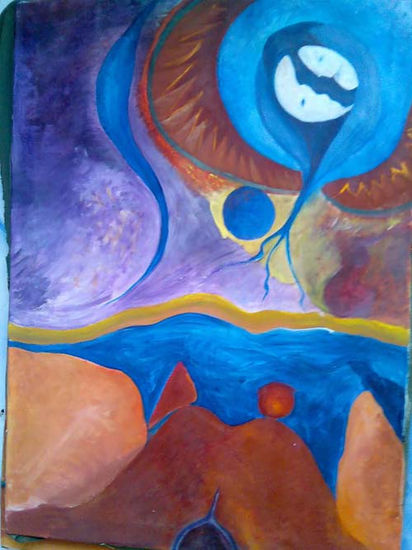 noche con luna Acrylic Canvas Others