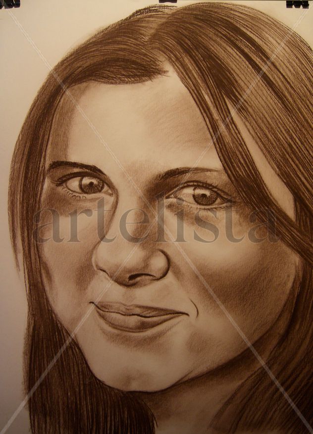 Rostro femenino en Sepia