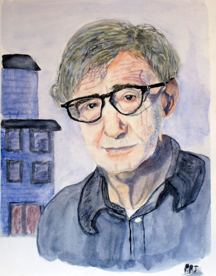 el director Watercolour Paper Portrait