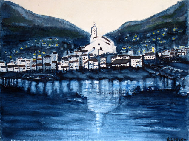 anochece en Cadaques Watercolour Paper Landscaping