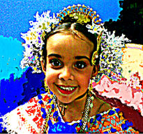 NIÑA con POLLERA