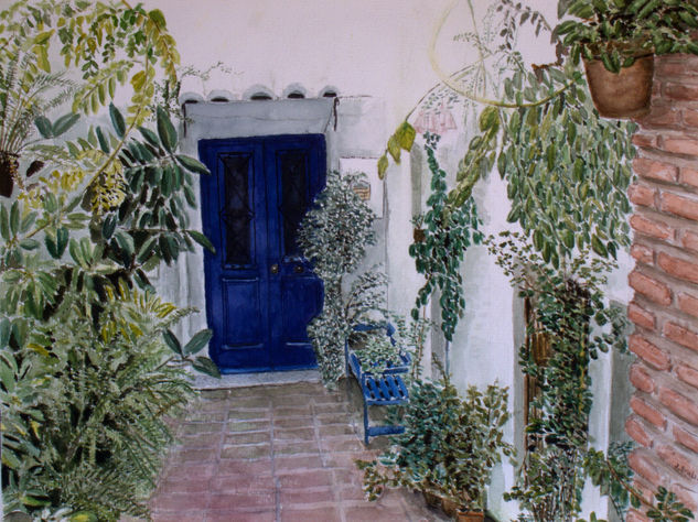 patio de Frigiliana Watercolour Paper Landscaping